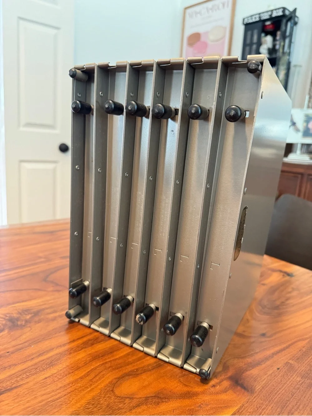 Vintage Sengbusch KLERADESK 6 SLOT Adjustable METAL Desktop File Organizer